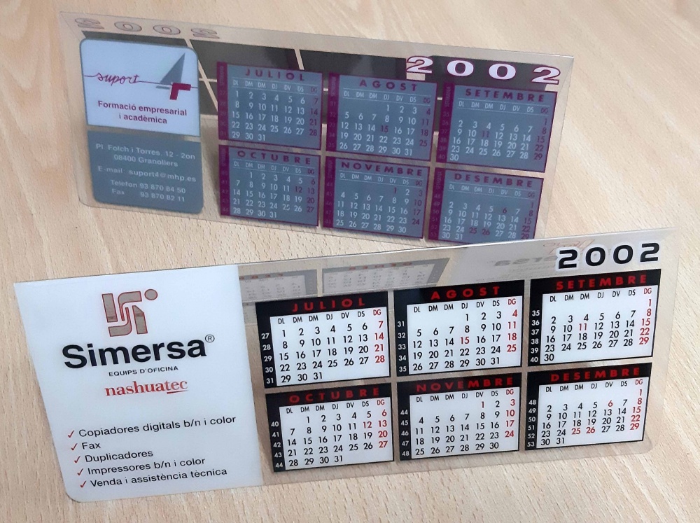 imagen de CALENDARIO PVC CON CANTOS ROMOS